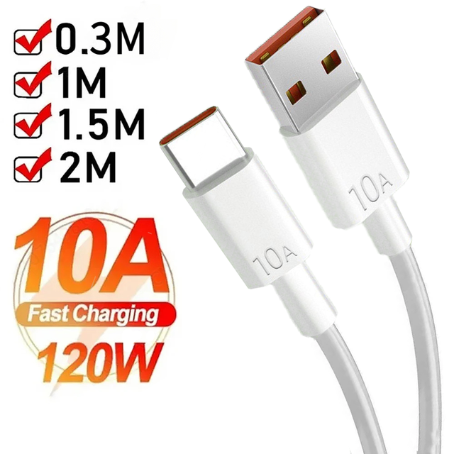 Cable USB-A a tipo C de 120W